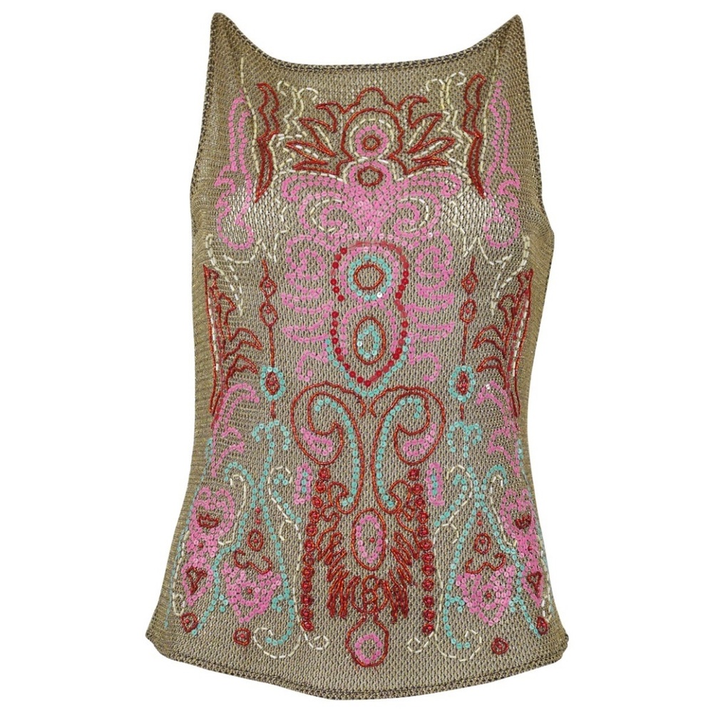 RARE Archival VIVIENNE TAM Beaded Mesh Top Summer 1998